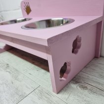 Futterbar für Hunde in Rosa