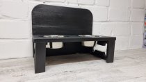 Futterstation Schwarz zwei Näpfe