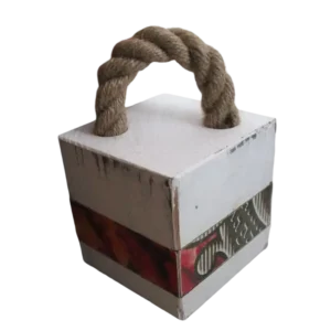 Türstopper Wood-aRT<br> Vintage Weiß mit Dekor