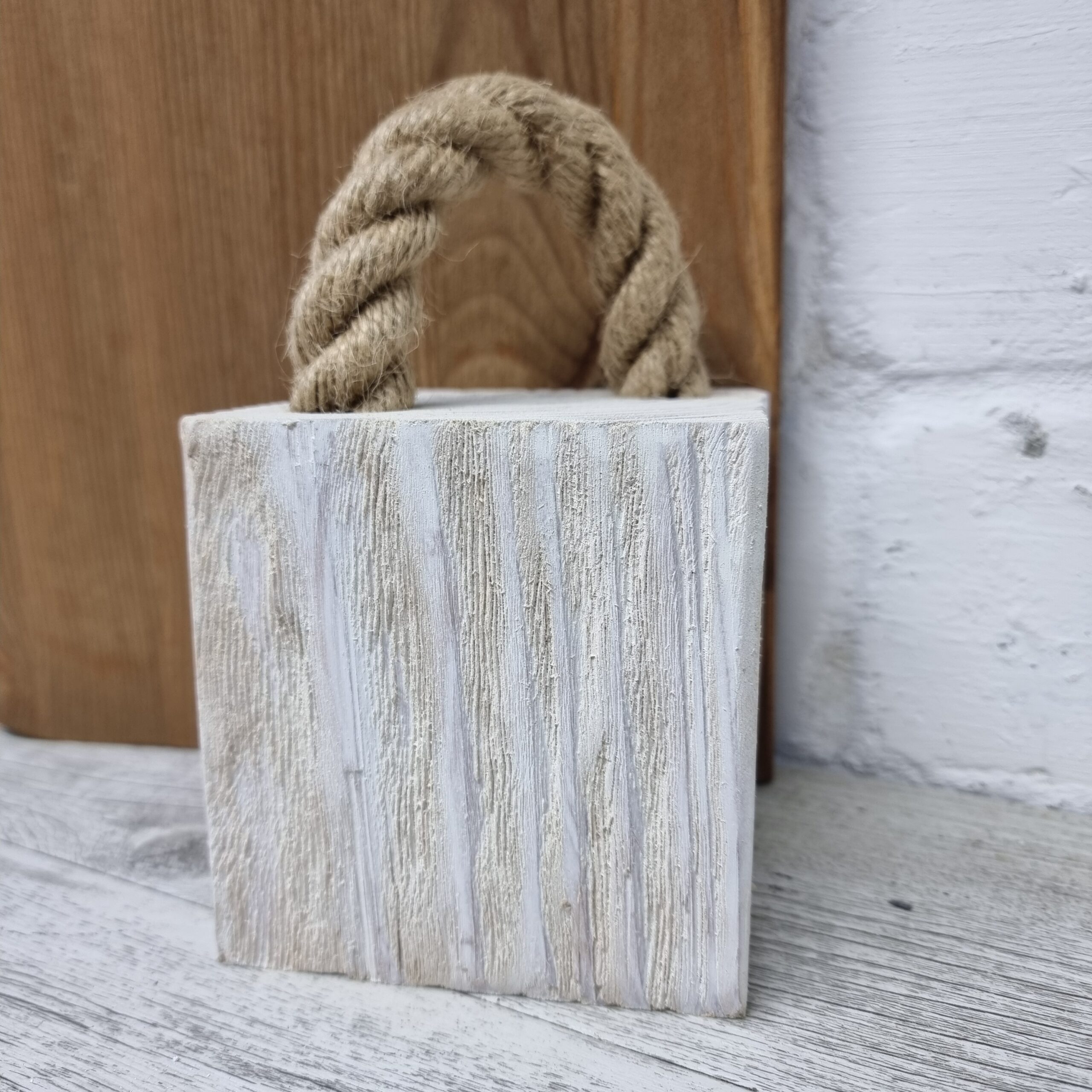 Türstopper Wood-aRT<br>Vintage White – Bild 2