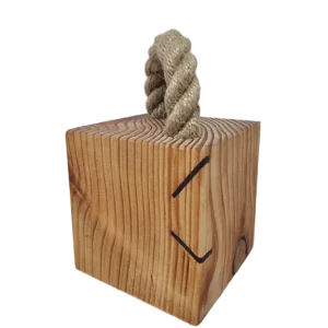 T&uuml;rstopper Wood-aRT<br> L&auml;rche Natur mit Nussbaum